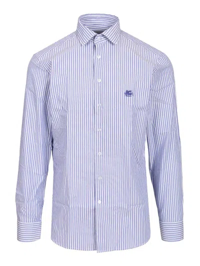 Etro Popline Shirt Shirts Multicolor In Blue