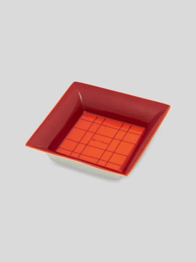 Etro Porcelain Tray In Red
