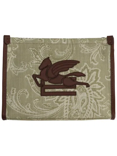 Etro Pouch "arnica" In Green