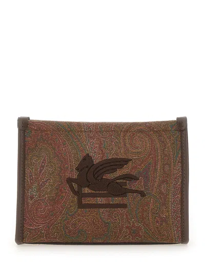 Etro Women Pouch "arnica" With Pegasus In Multi