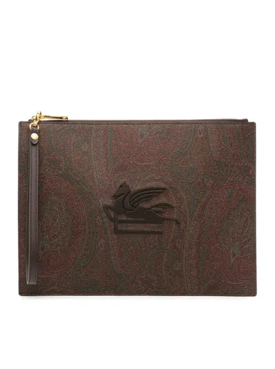 Etro Pouch In Brown