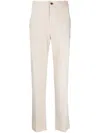 Etro Mid-rise Poplin Chino Trousers In Neutral