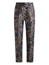 Etro Pressed Crease Paisley-motif Trousers In Multi
