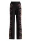 Etro Pressed Crease Paisley Trousers In Black