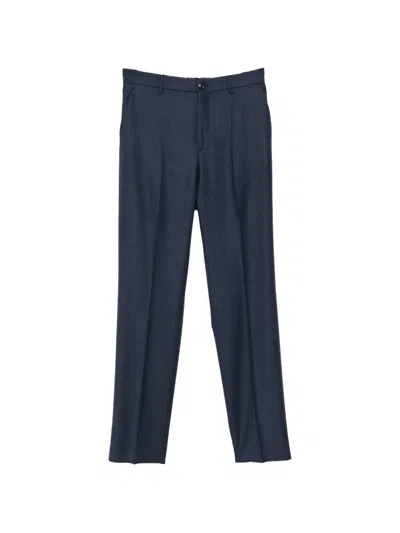 Etro Pressed-crease Elasticated-waistband Trousers In Blue