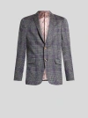 Etro Prince Of Wales-pattern Blazer In Purple
