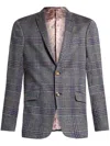 Etro Prince Of Wales-pattern Blazer In Grey