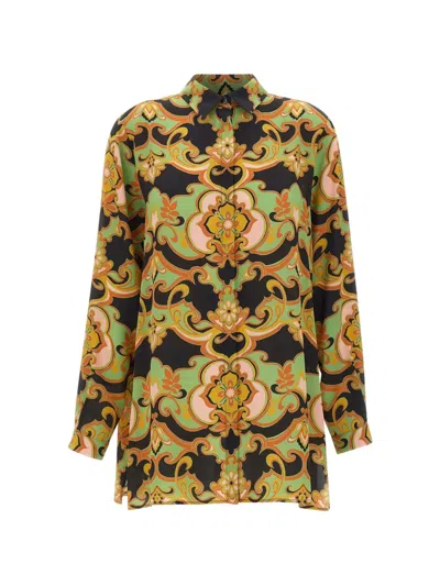 Etro Print Buttoned Shirt In Multi