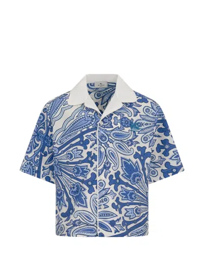 Etro Kids' Print-detail Shirt In Blue