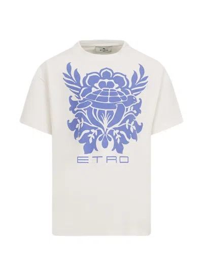 Etro Kids' Print-detail T-shirt In White