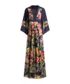 Etro , Printed Crepe De Chine Dress, Woman, Navy Blue, Size 42 In Black