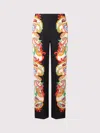 Etro Silk Straight-leg Trousers In Black