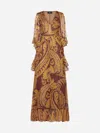 ETRO PRINT SILK LONG DRESS