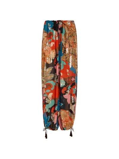 Etro Print-detail Wide-leg Trousers In Multi
