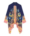 Etro Printed Asymmetric Silk Shirt In Multicolor