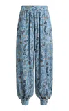 Etro Printed Balloon-leg Pants In Blue