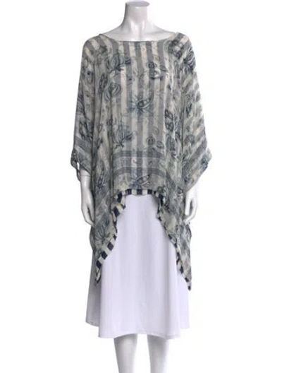 Pre-owned Etro Printed Bateau Neckline Sweater In Multi