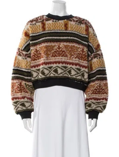 Pre-owned Etro Printed Bateau Neckline Sweater In Neutral
