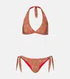 Etro Printed Bikini In Orange