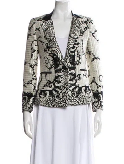Pre-owned Etro Printed Blazer In Black