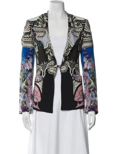 Pre-owned Etro Printed Blazer In Blue
