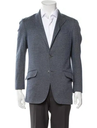 Pre-owned Etro Printed Blazer In Blue