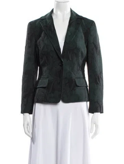 Pre-owned Etro Printed Blazer In Green