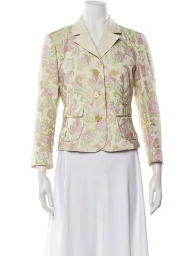 Pre-owned Etro Printed Blazer In Green