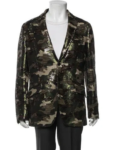 Pre-owned Etro Printed Blazer In Green