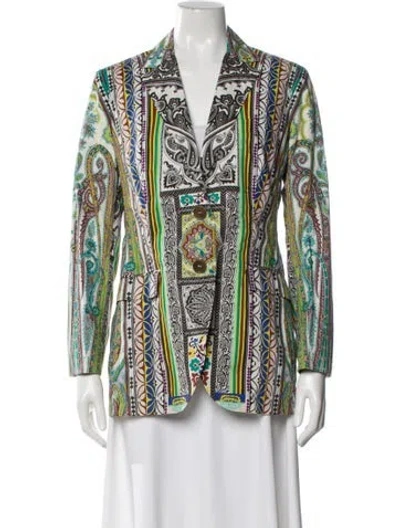 Pre-owned Etro Printed Blazer In Multi