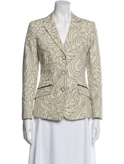 Pre-owned Etro Printed Blazer In Neutral