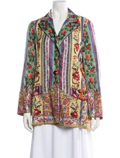 Pre-owned Etro Printed Blazer In Neutral