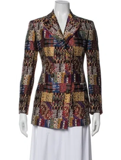 Pre-owned Etro Printed Blazer In Neutral