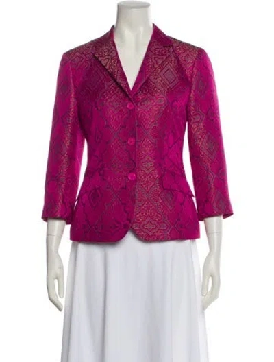 Pre-owned Etro Printed Blazer In Pink