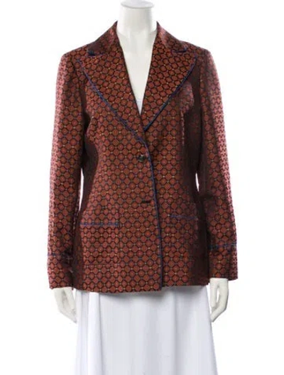 Pre-owned Etro Printed Blazer In Red