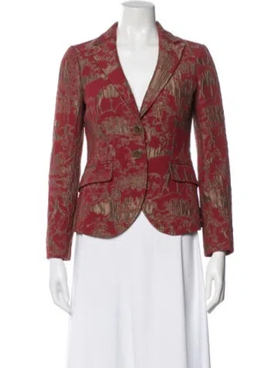 Pre-owned Etro Printed Blazer In Red