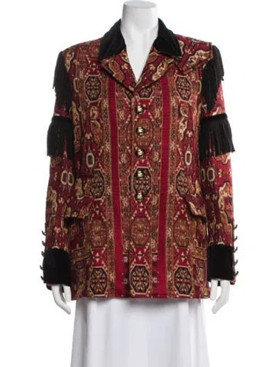 Pre-owned Etro Printed Blazer In Red