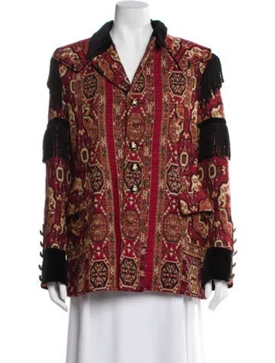 Pre-owned Etro Printed Blazer In Red