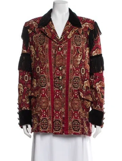 Pre-owned Etro Printed Blazer In Red