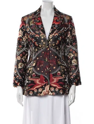 Pre-owned Etro Printed Blazer W/ Tags In Black