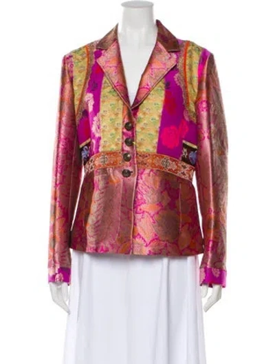 Pre-owned Etro Printed Blazer W/ Tags In Pink