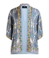 Etro Medallion And Paisley Print Silk Twill Kesa In Blue