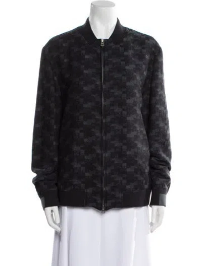 Pre-owned Etro Printed Bomber Jacket In Black