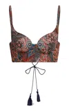 Etro Printed Bustier Top In Multi