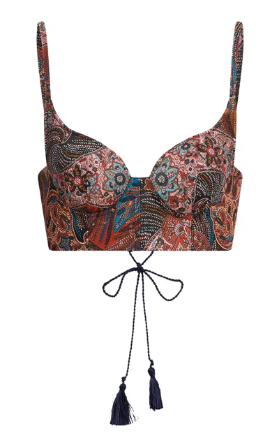 Etro Printed Bustier Top In Multi