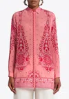 Etro Printed Button-up Silk Shirt