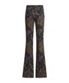 Etro Printed Stretch Viscose Pant In Black