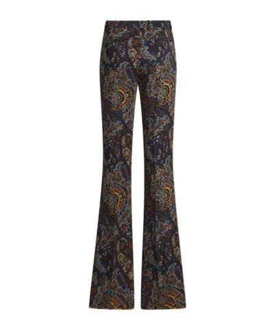 ETRO ETRO PAISLEY PRINTED CADY TROUSERS