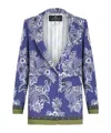 Etro Printed Cady Jacket In Blue