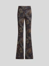 Etro Paisley-print Flared Trousers In Black